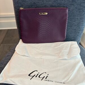 GiGi New York Plum Textured Clutch